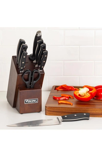 Shop Viking 10-piece True Forged Knife Block Set In Stainless Steel