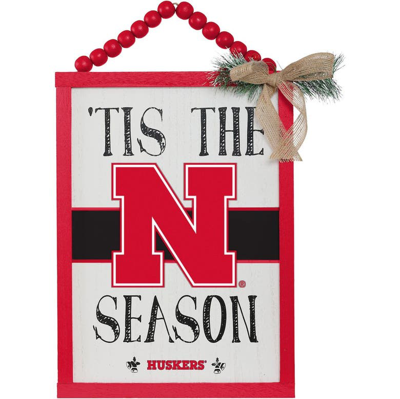 Shop Foco Nebraska Huskers 'tis The Season Sign In Red
