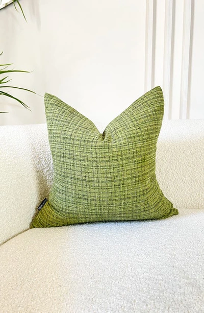Shop Modish Decor Pillows Tweed Pillow Cover In Green Tones