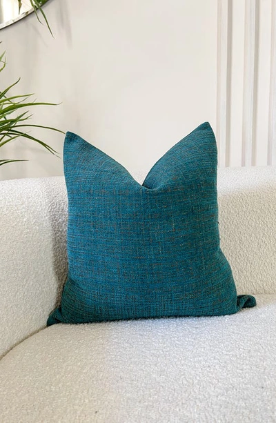 Shop Modish Decor Pillows Tweed Pillow Cover In Blue Tones