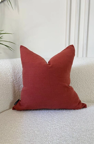 Shop Modish Decor Pillows Linen Pillow Cover In Red Tones