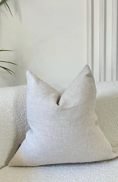 Modish Decor Pillows Linen Pillow Cover In White Tones