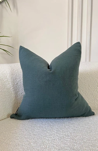 Modish Decor Pillows Linen Pillow Cover In Blue Tones