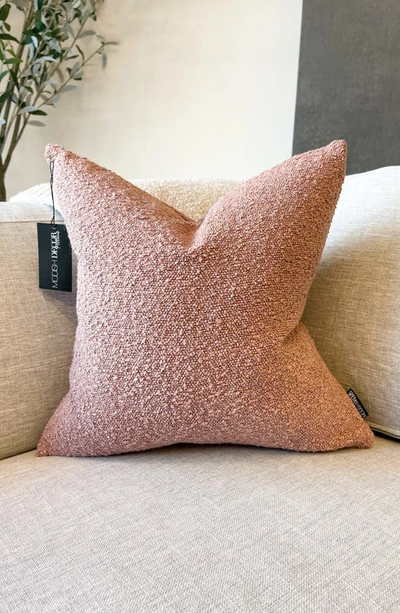 Modish Decor Pillows Bouclé Accent Pillow Cover In Pink Tones