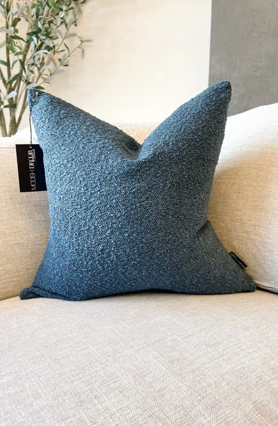 Modish Decor Pillows Boucle Decorative Pillow Cover, 24 X 24 In Blue Tones