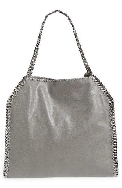 Shop Stella Mccartney Small Falabella Shaggy Deer Faux Leather Tote In 1220 - Light Grey
