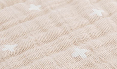 Little Unicorn Cotton Muslin Baby Quilt In Taupe Cross