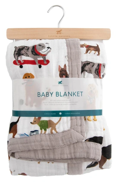 Little Unicorn Cotton Muslin Baby Quilt In Woof