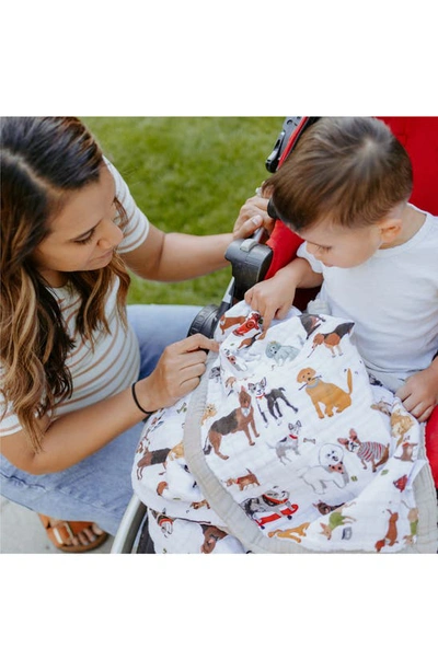 Shop Little Unicorn Cotton Muslin Baby Quilt In Woof