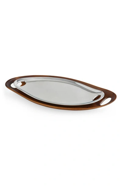 Nambe Portables 18-inch Wood Tray In Brown