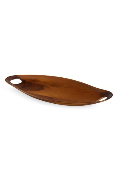 Nambe Portables 18-inch Wood Tray In Brown
