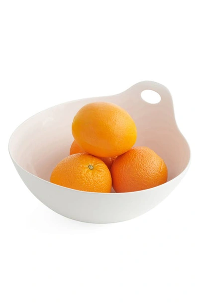 Nambe Portable Round Serving Bowl In White