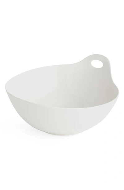 Nambe Portable Round Serving Bowl In White