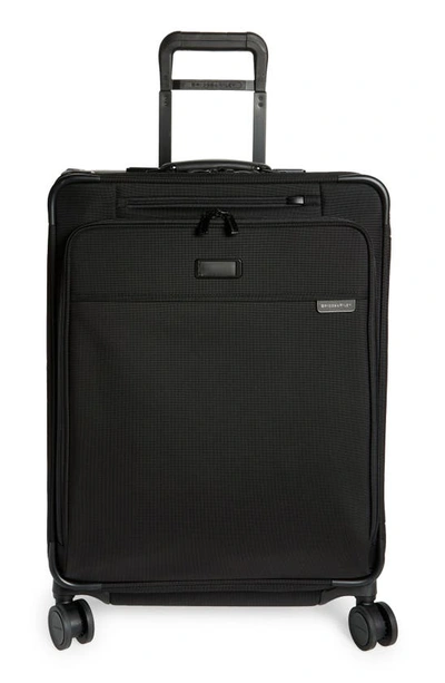 Shop Briggs & Riley Baseline 26-inch Medium Expandable Spinner Suitcase In Black