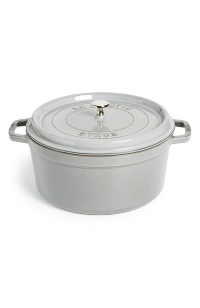 Shop Staub 9-quart Enameled Cast Iron Dutch Oven In Graphite Grey