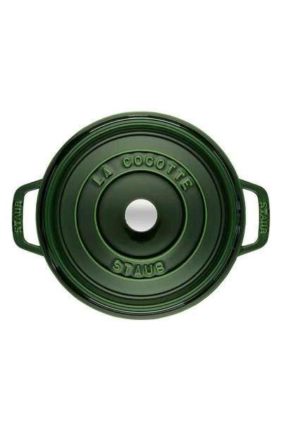 Staub 7-quart Round Cocotte In Basil