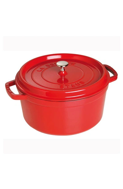 Shop Staub 7-quart Enameled Cast Iron Dutch Oven In Cherry