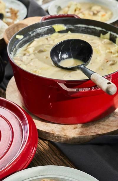 Staub 7-quart Round Enameled Cast Iron Cocotte In Cherry