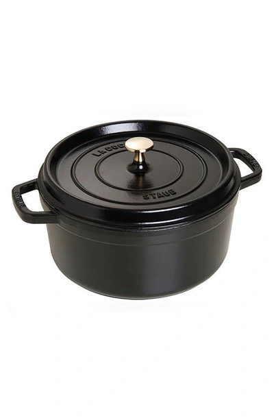Staub 5.5-quart Enameled Cast Iron Dutch Oven In Matte Black