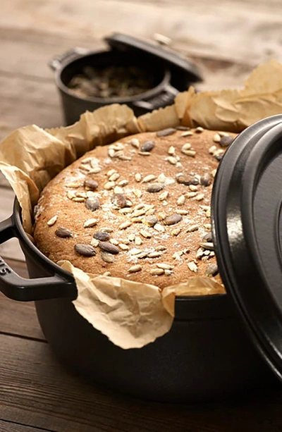 Staub 5.5-quart Enameled Cast Iron Dutch Oven In Matte Black
