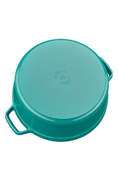 Staub Enameled Cast Iron 4-qt. Round Cocotte In Turquoise
