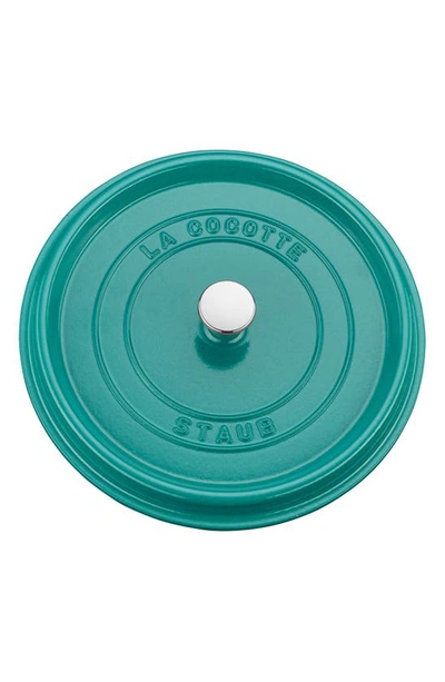 Staub Enameled Cast Iron 4-qt. Round Cocotte In Turquoise