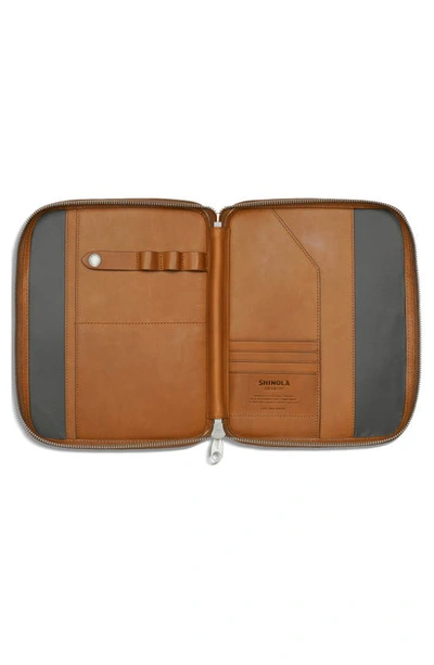 Shop Shinola Leather Tech Portfolio In Tan