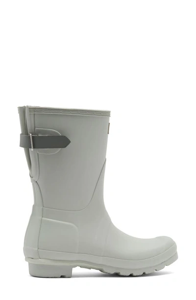 Shop Hunter Original Short Back Adjustable Rain Boot In Ice Grey/ Urban Grey