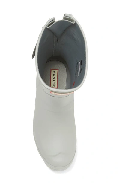 Shop Hunter Original Short Back Adjustable Rain Boot In Ice Grey/ Urban Grey