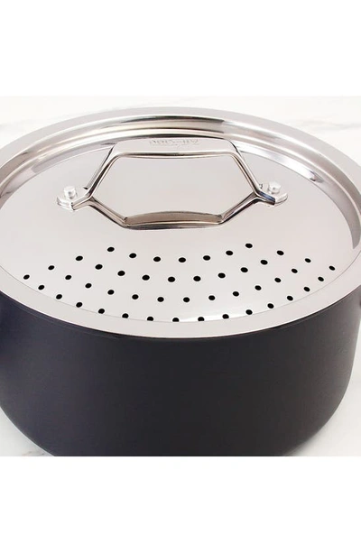 All-clad Simply Strain 6-quart Hard Anodized Nonstick Pot In Black