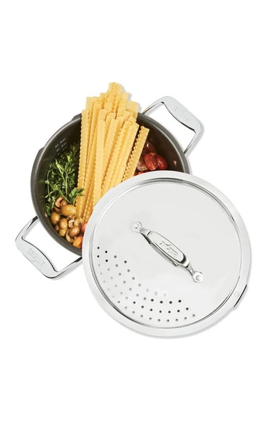 All-clad Simply Strain 6-quart Hard Anodized Nonstick Pot In Black