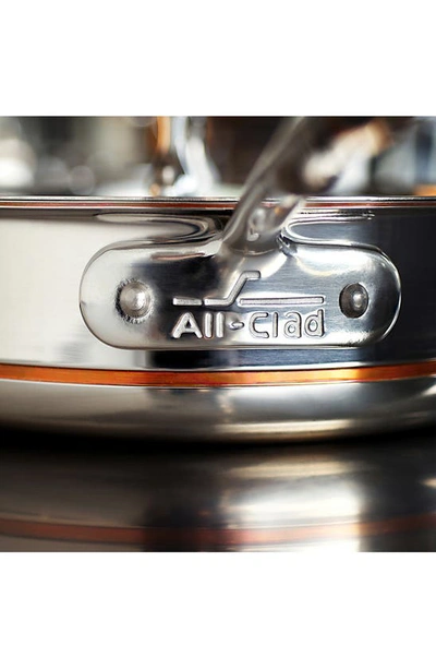 All-clad All Clad Copper Core 3 Quart Covered Saute Pan In Silver