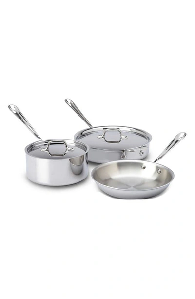 ALL-CLAD 5-PIECE STAINLESS STEEL COOKWARE SET 