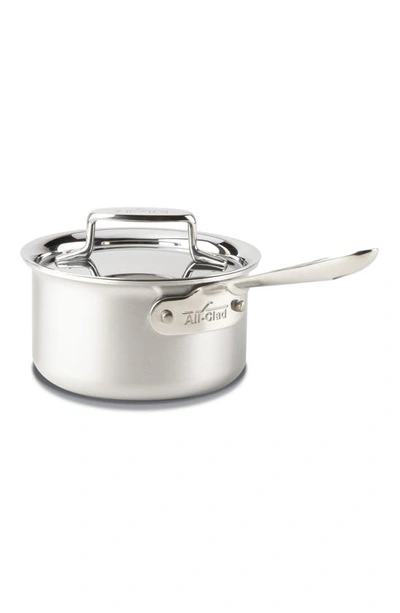 All-clad D5 Stainless Brushed 5-ply Bonded 1.5-quart Sauce Pan With Lid In Silver