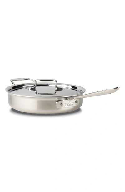 Shop All-clad D5 Stainless Brushed 5-ply Bonded 3-quart Sauté Pan With Lid In Silver