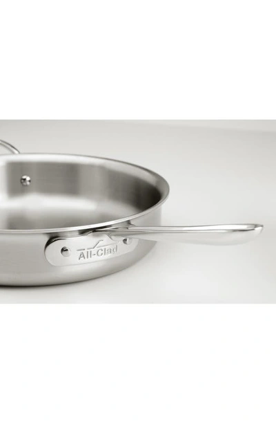 All-clad D5 Stainless Brushed 5-ply Bonded 3-quart Sauté Pan With Lid In Silver