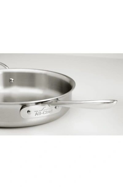 Shop All-clad D5 Stainless Brushed 5-ply Bonded 3-quart Sauté Pan With Lid In Silver