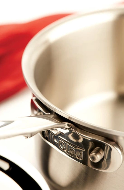 All-clad D5 Stainless Brushed 5-ply Bonded 1.5-quart Sauce Pan With Lid In Silver