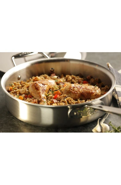 All-clad D5 Stainless Brushed 5-ply Bonded 3-quart Sauté Pan With Lid In Silver