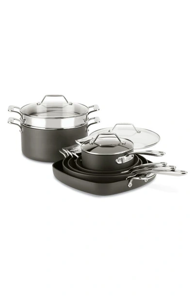 All-clad Essentials 10-piece Nonstick Cookware Set In Black