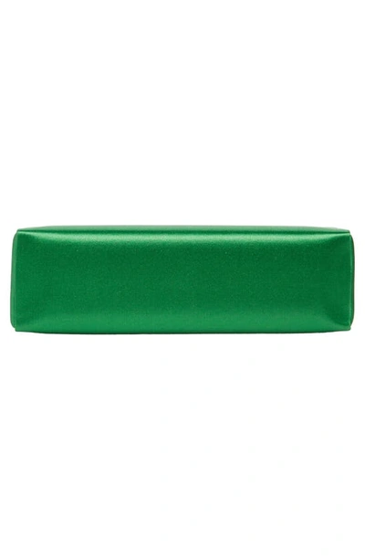 Shop Bienen-davis Xenon Minaudière Top Handle Bag In Satin Green/ Gold Tubular