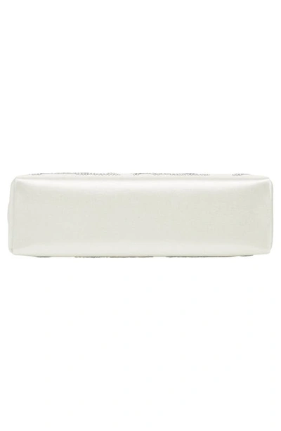 Shop Bienen-davis X Aureta Régine Minaudière Top Handle Bag In White Satin With Crystal