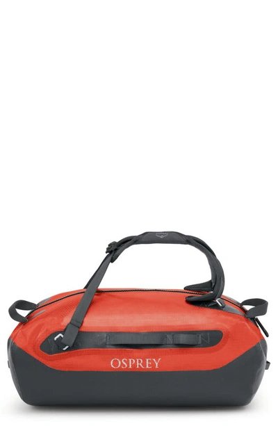 Shop Osprey Transporter® 40l Waterproof Duffle Bag In Mars Orange