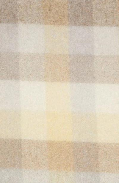 Shop Acne Studios Vally Alpaca & Wool Blend Blanket Wrap In Pale Yellow/ Beige/ Grey