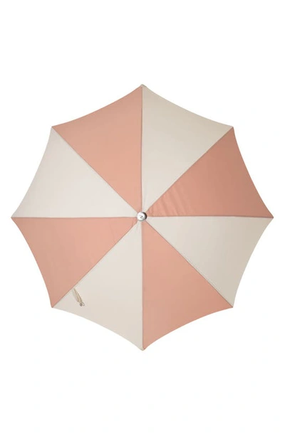 Shop Business & Pleasure Co. Premium Beach Umbrella In 70s Panel Pink