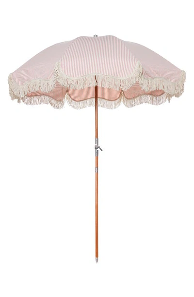 Shop Business & Pleasure Co. Premium Beach Umbrella In Laurens Pink Stripe