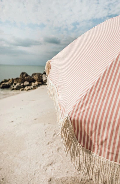 Shop Business & Pleasure Premium Beach Umbrella In Laurens Pink Stripe