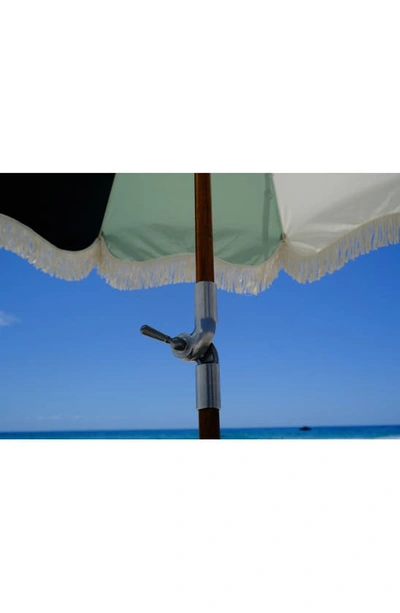 Shop Business & Pleasure Premium Beach Umbrella In 70s Panel Santorini Blue Cream