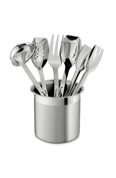 Shop All-clad Cook & Serve 6-piece Kitchen Tool Set In Silver