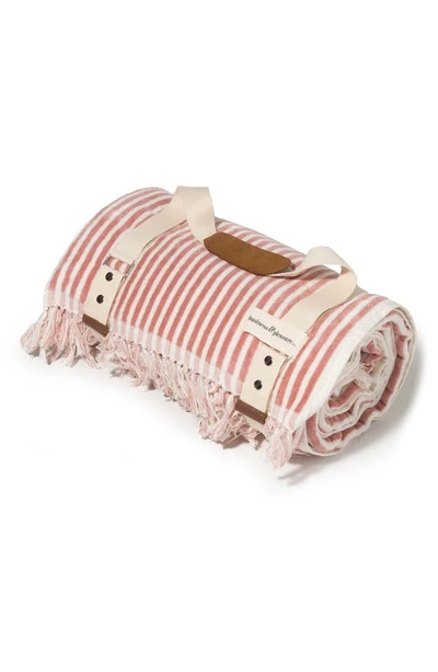 Shop Business & Pleasure Beach Blanket In Laurens Pink Stripe